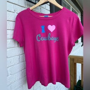 Disney Pink Woody Toy Story “I love Cowboys” short sleeve shirt